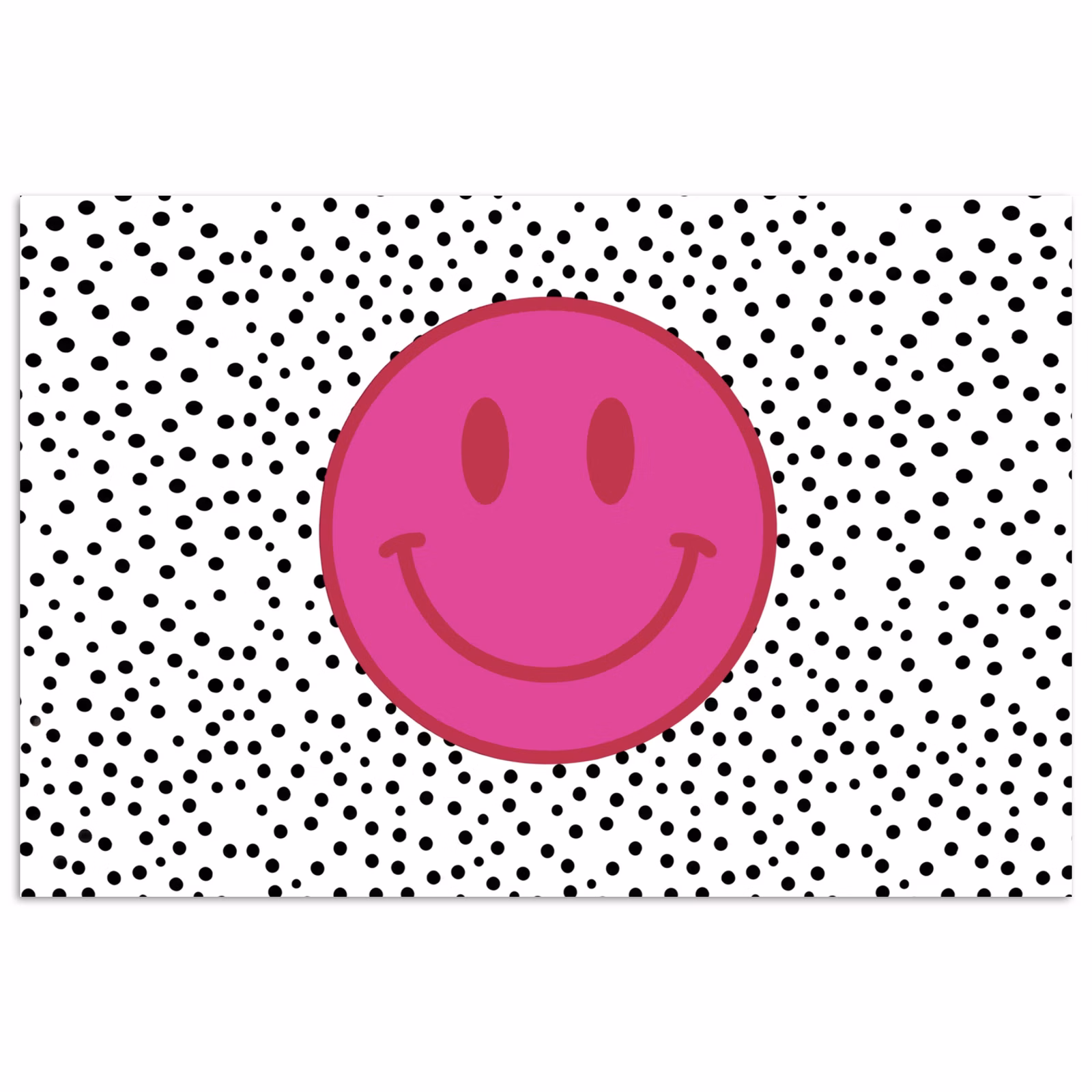 Affiche - Smiley - Rose - Points — 1