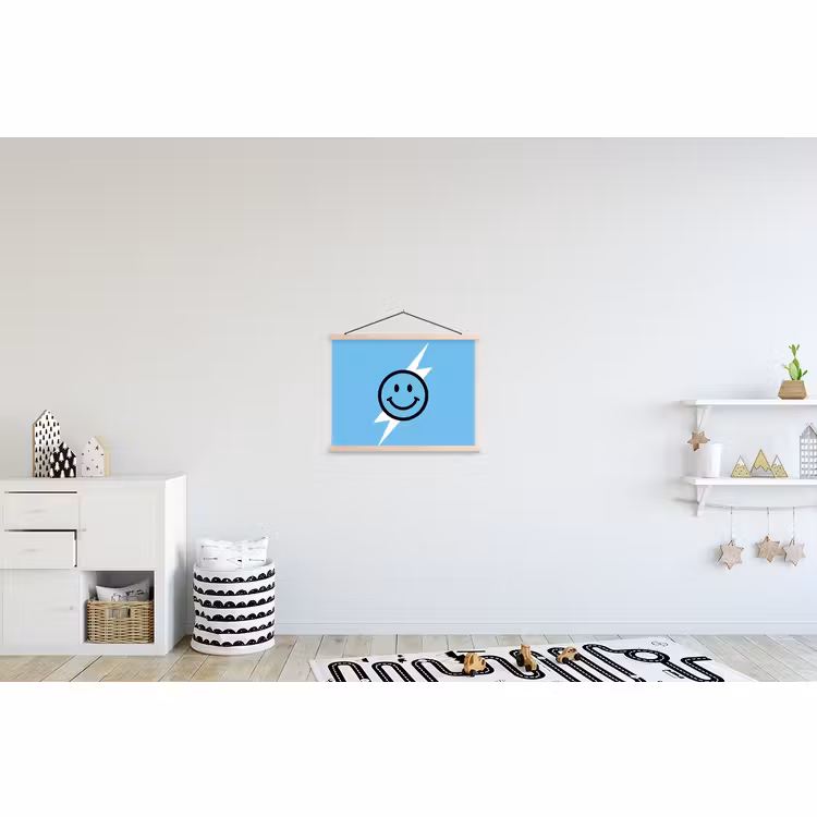 Affiche scolaire - Smiley - Bleu - Eclair — 3