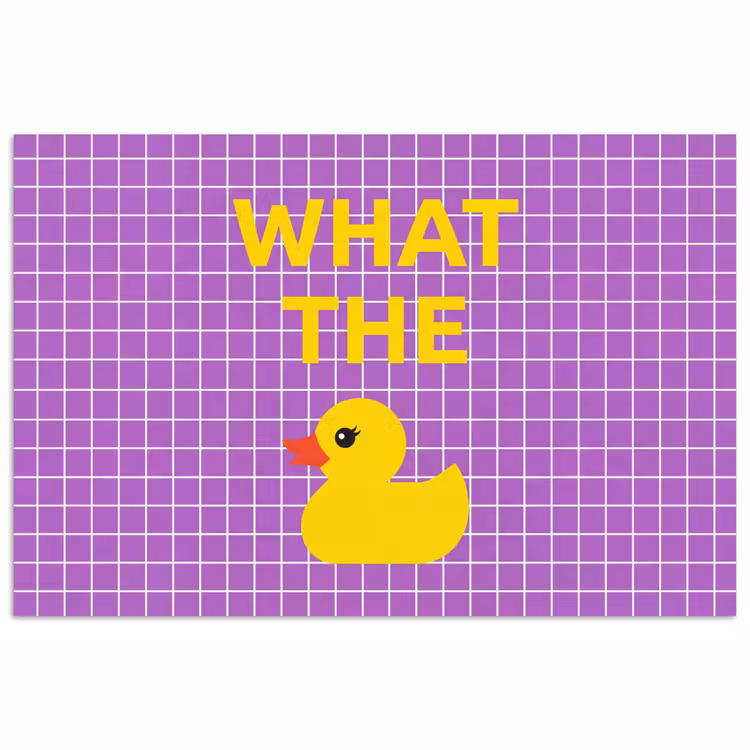 Affiche - Texte - Canard - Violet — 1