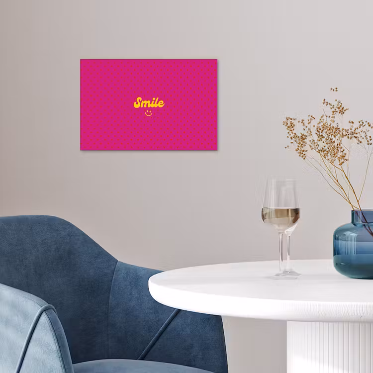 Affiche - Sourire - Points - Rose — 4