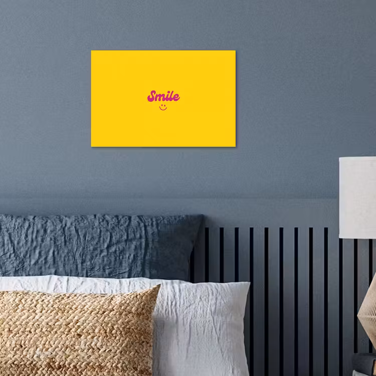 Affiche - Sourire - Jaune - Rose — 3