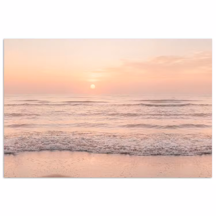 Affiche - Soleil - Plage - Rose — 1
