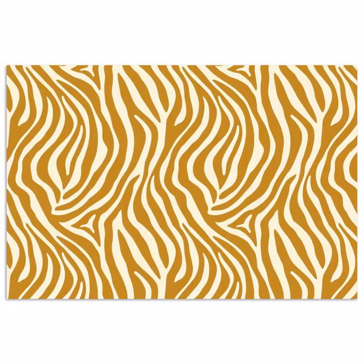Affiche - Zèbre - Classique - Ocre - Jaune — 1
