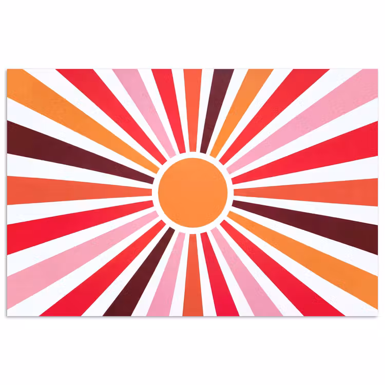 Affiche - Soleil - Rayons - Abstrait - Coloré — 1