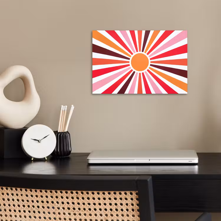 Affiche - Soleil - Rayons - Abstrait - Coloré — 2