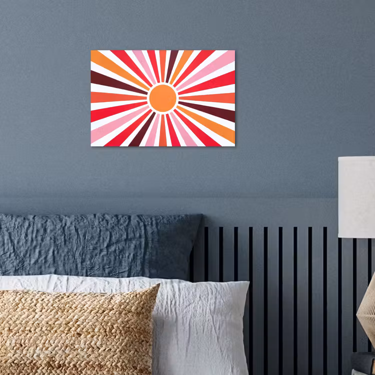 Affiche - Soleil - Rayons - Abstrait - Coloré — 3