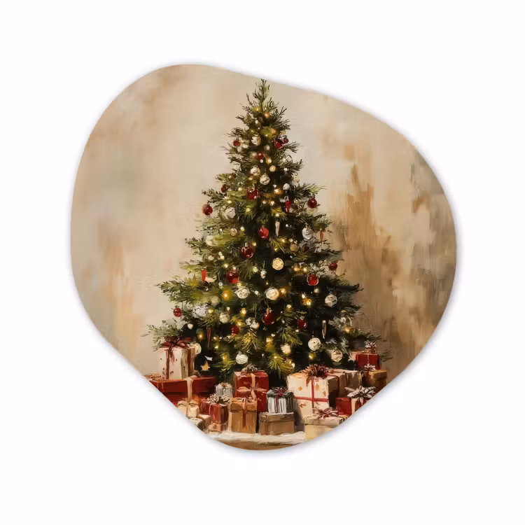 Forme organique - Forex - Arbre de Noël - Décoré - Coloré — 1