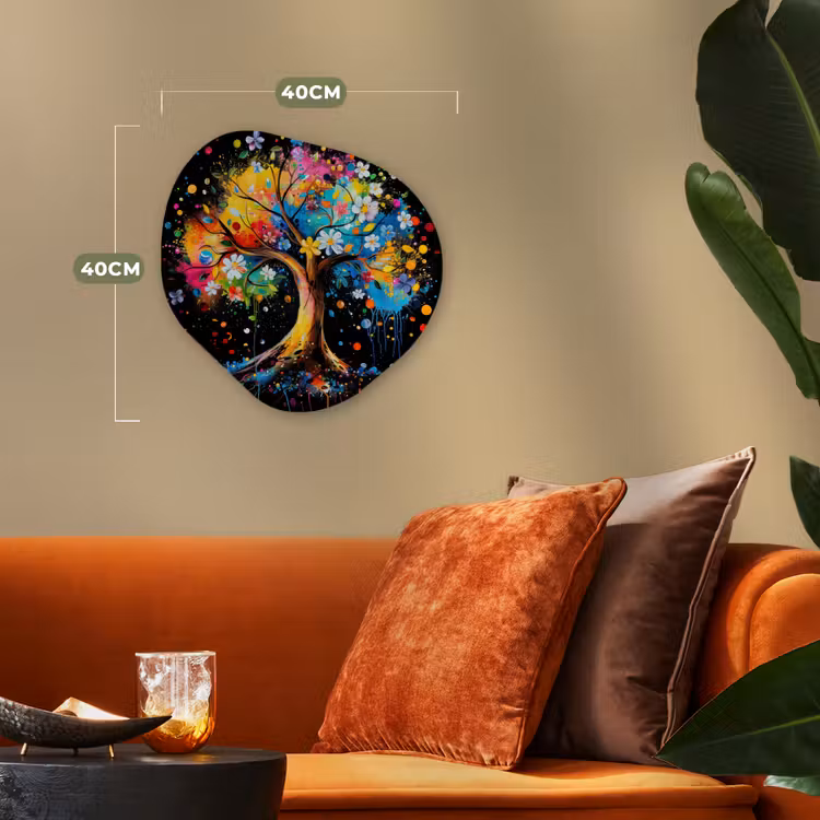 Forme organique - Forex - Arbre - coloré - fleurs - noir — 4