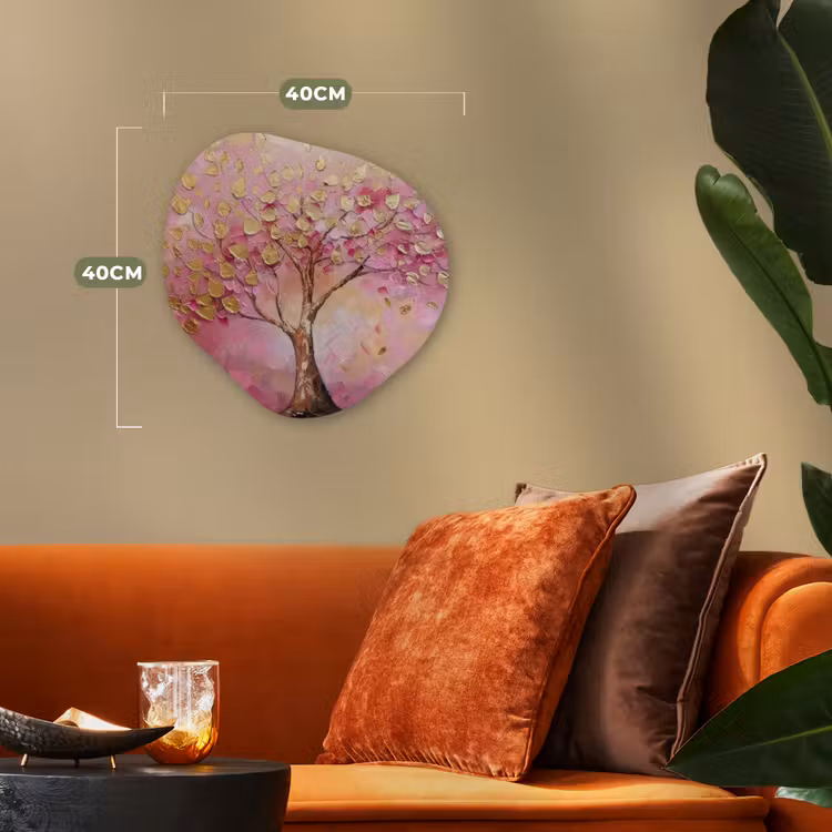 Forme organique - Forex - Arbre - Rose - Or - Moderne — 4