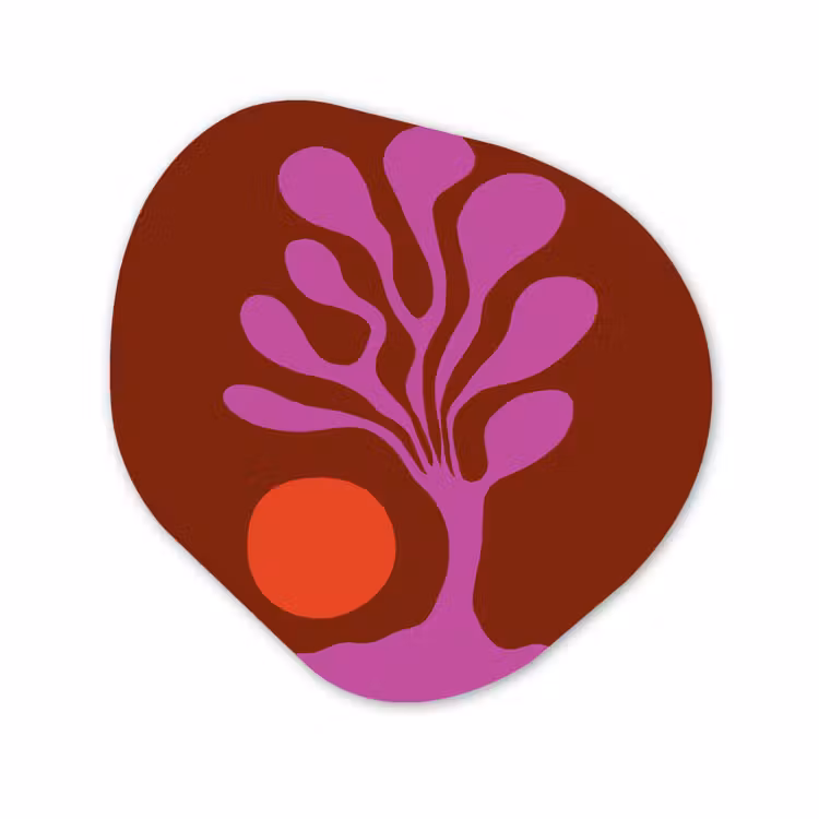 Forme organique - Forex - Arbre - Pourpre - Cercle - Coulant — 1