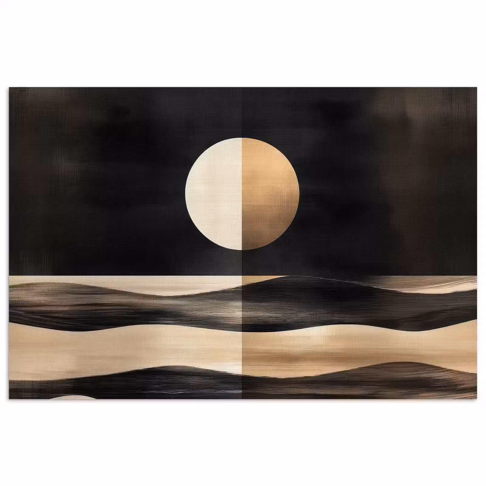 Affiche - Lune - Cercle - Or — 1