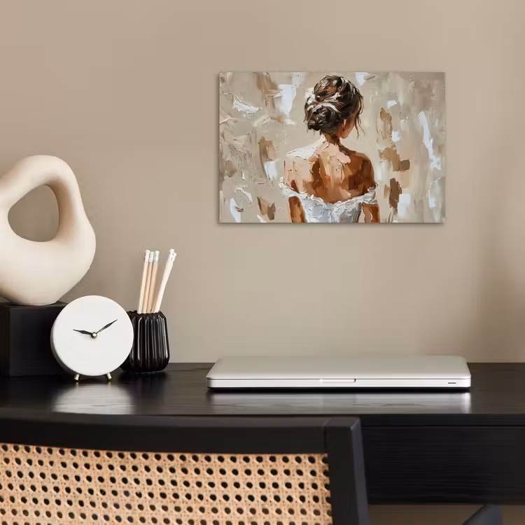 Affiche - Femme - Peinture - Abstrait - Beige - Moderne — 2