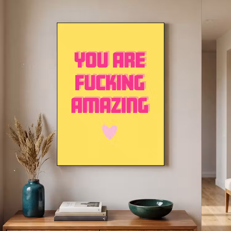 Art Frame - Jaune - Valentin - Texte — 2