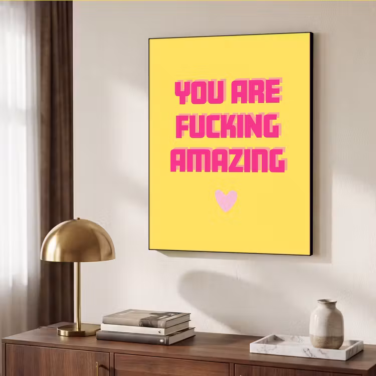 Art Frame - Jaune - Valentin - Texte — 4
