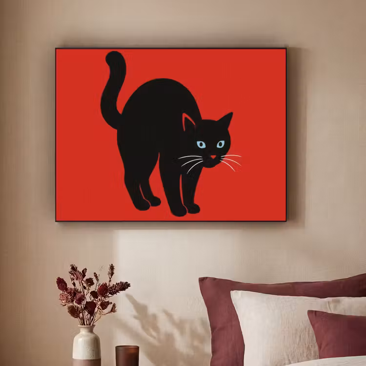 Art Frame - Chat - Noir - Queue — 2