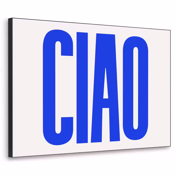 Art Frame - Ciao - Lettres capitales - Bleu - Minimaliste — 1