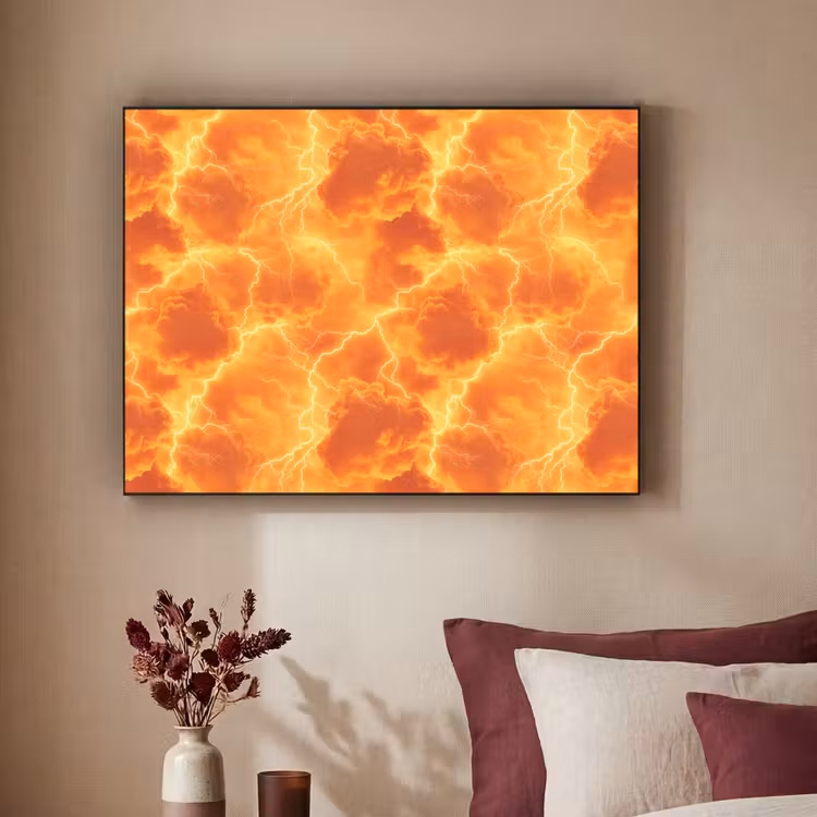 Art Frame - Éclair - Tempête - Orange — 2