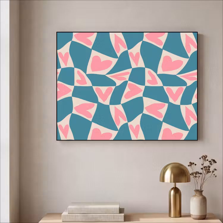 Art Frame - Bleu - Patchs - Coeurs — 3