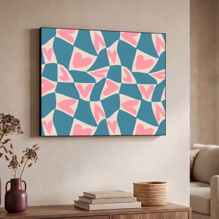 Art Frame - Bleu - Patchs - Coeurs — 4
