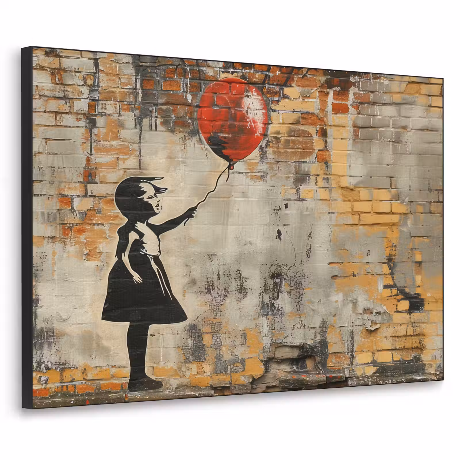 Art Frame - Graffiti - Style Banksy - Fille avec ballon — 1