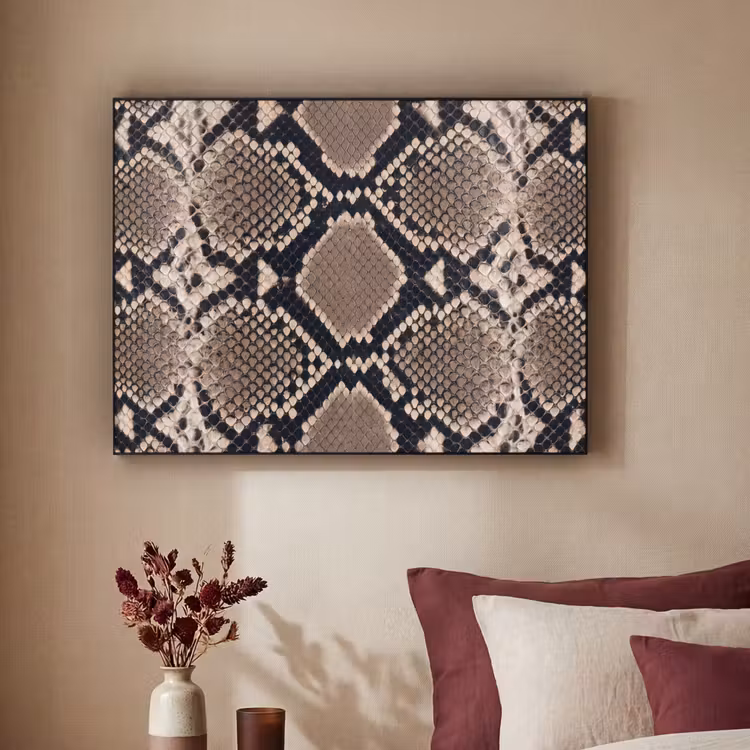 Art Frame - Imprimé serpent - Python - Marron — 2