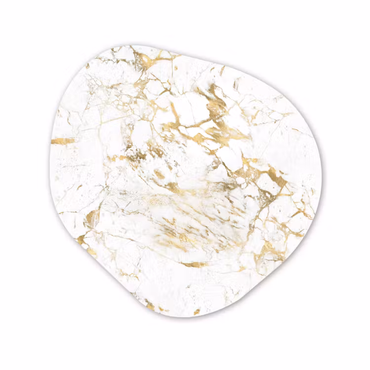 Forme organique - Forex - Blanc - Marbre - Luxe - Or — 1