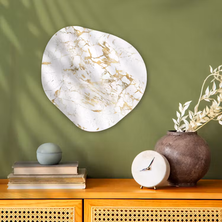 Forme organique - Forex - Blanc - Marbre - Luxe - Or — 2