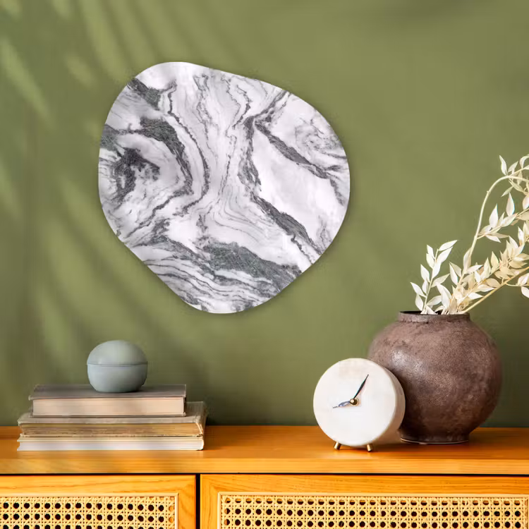 Forme organique - Forex - Blanc - Marbre - Ondulé - Graphite — 2