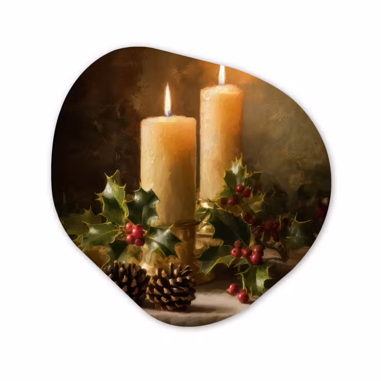 Forme organique - Forex - Bougies - Noël - Multicolore — 1