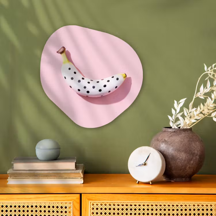 Forme organique - Forex - Banane - Points - rose — 2