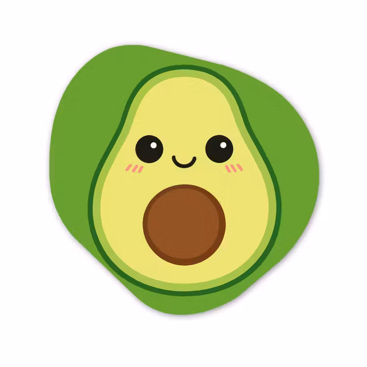 Forme organique - Forex - Avocat - Vert - Ludique — 1
