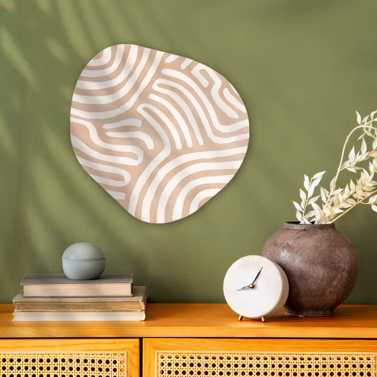 Forme organique - Forex - Beige - Motif terre — 2