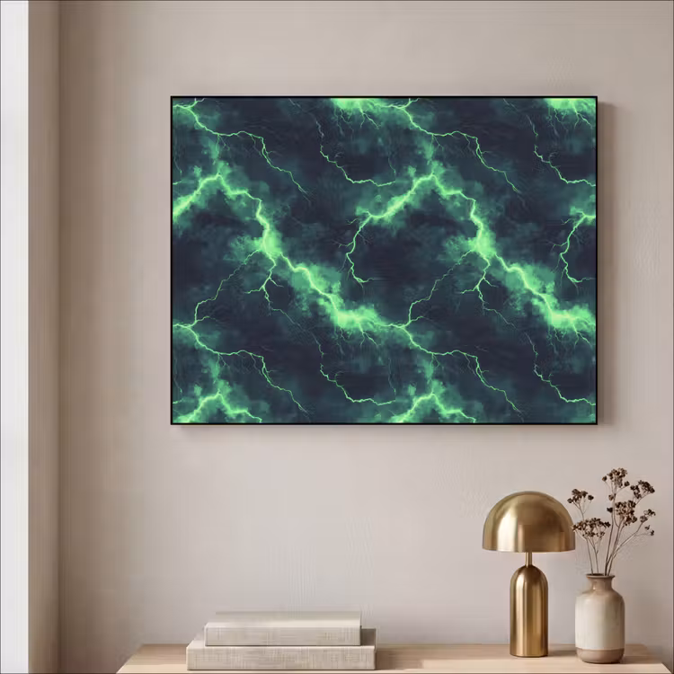 Art Frame - Vert - Eclair - Tempête — 3