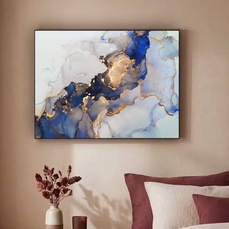 Art Frame - Marbre - Bleu - Or — 2