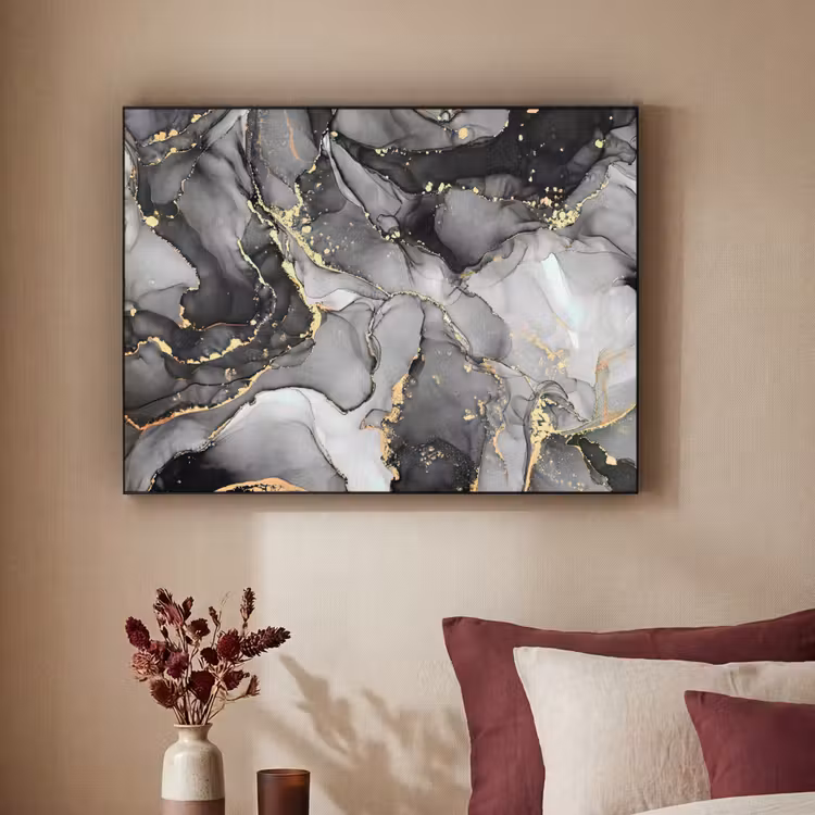 Art Frame - Marbre - Noir - Or - Gris — 2
