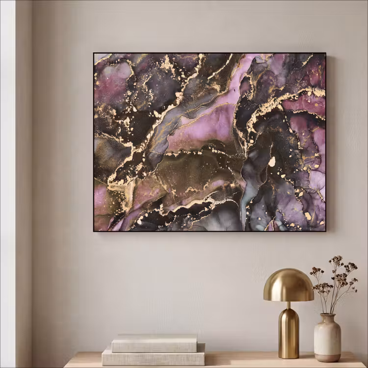Art Frame - Marbre - Or - Pierre - Abstrait — 3