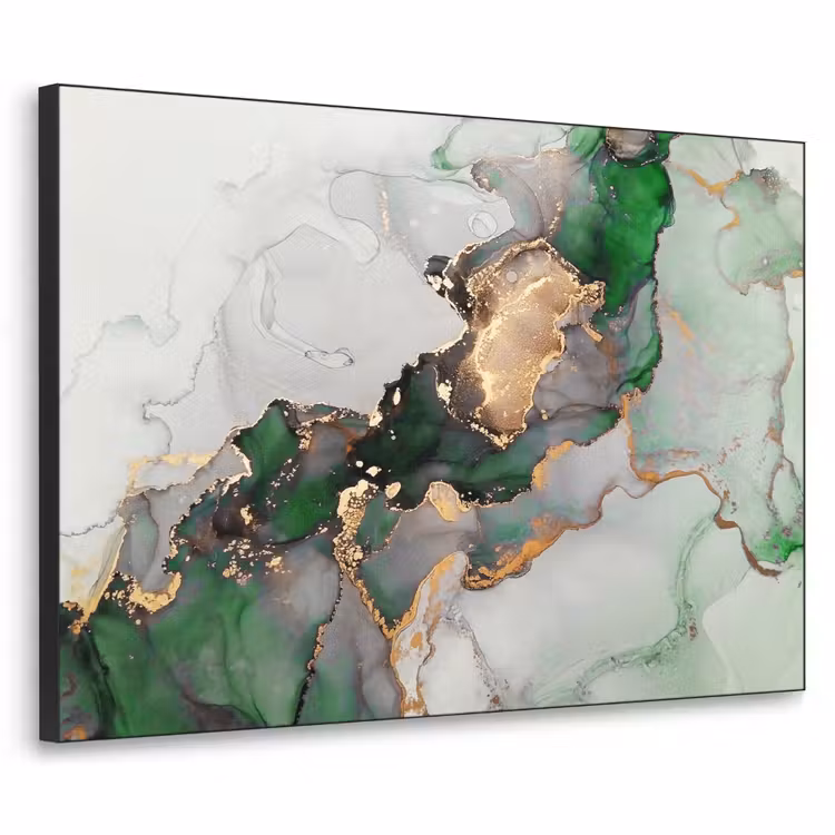 Art Frame - Marbre - Or - Vert - Luxe — 1