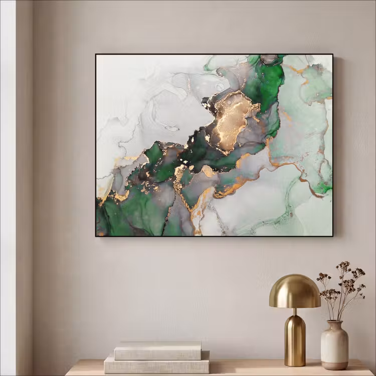 Art Frame - Marbre - Or - Vert - Luxe — 3