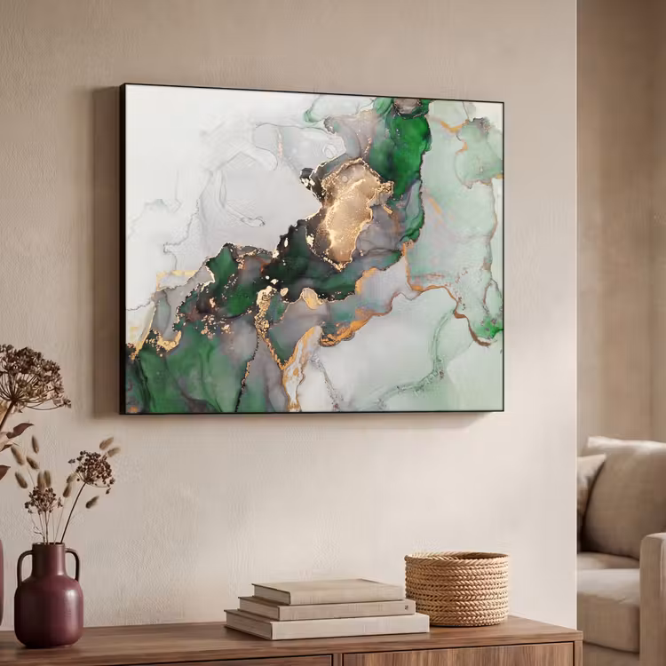 Art Frame - Marbre - Or - Vert - Luxe — 4