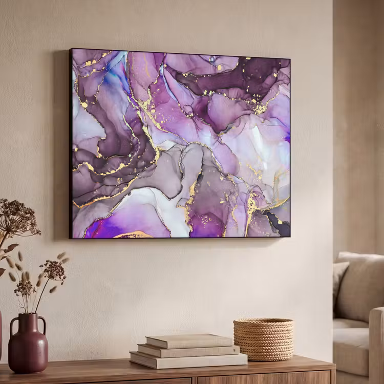 Art Frame - Marbre - Rose - Violet - Or — 4
