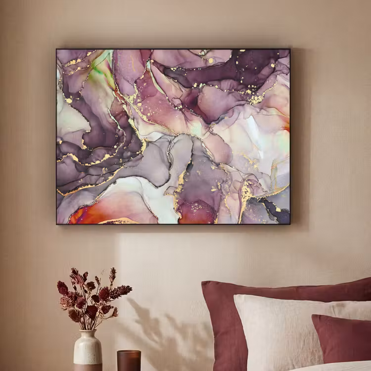 Art Frame - Marbre - Rouge - Violet - Or — 2
