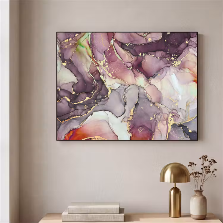 Art Frame - Marbre - Rouge - Violet - Or — 3