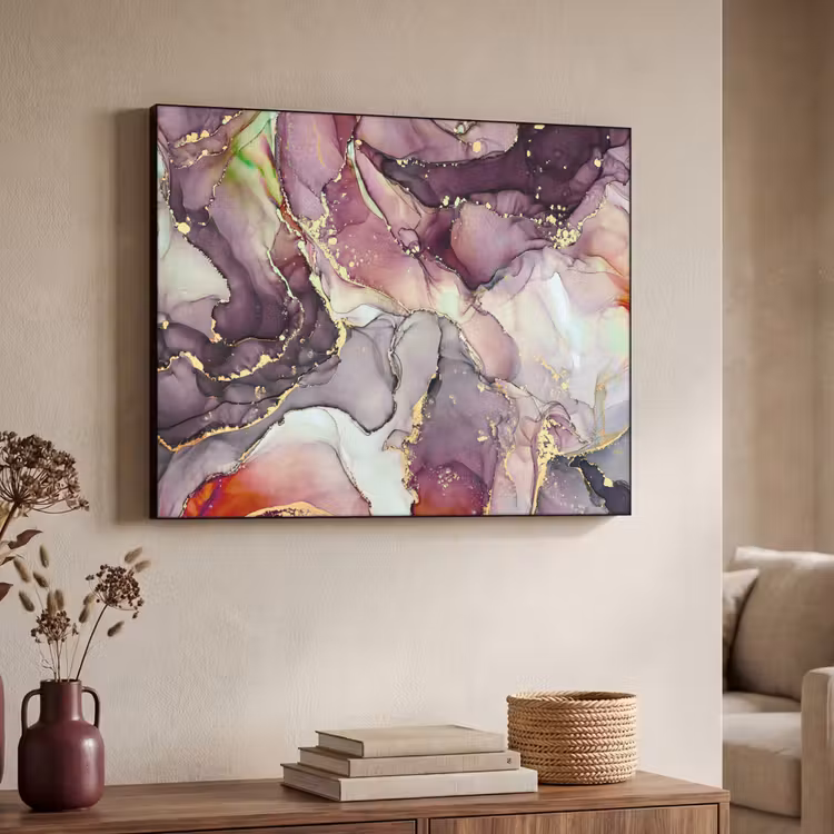 Art Frame - Marbre - Rouge - Violet - Or — 4