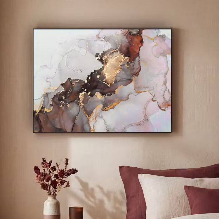 Art Frame - Rouge - Marbre - Or — 2