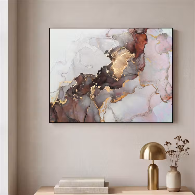 Art Frame - Rouge - Marbre - Or — 3
