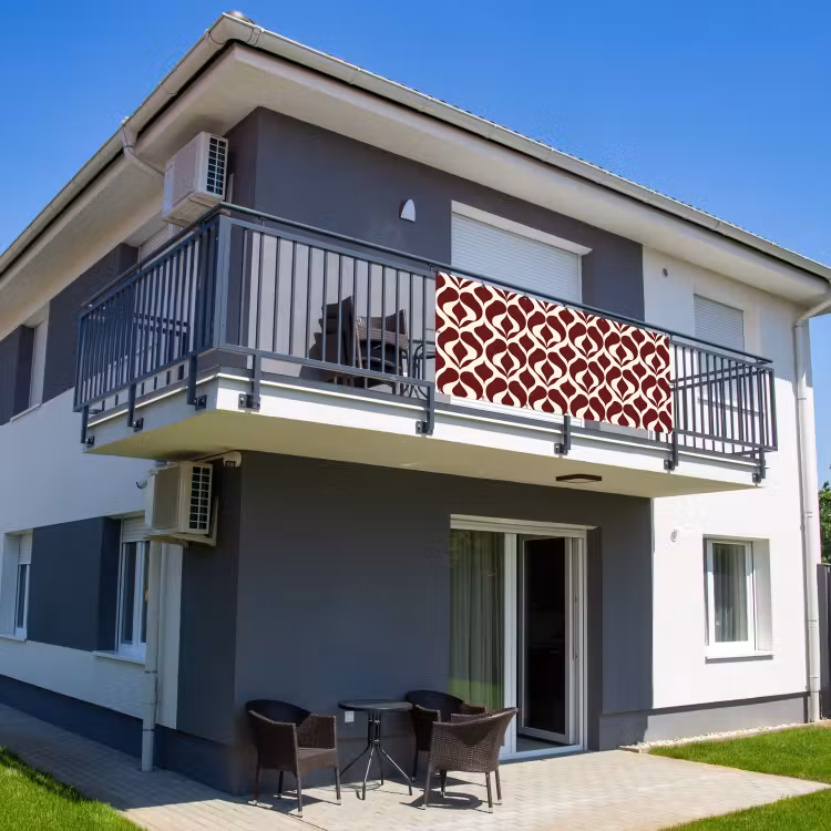 Brise-vue balcon - Rouge - Drop pattern - Graphic — 2