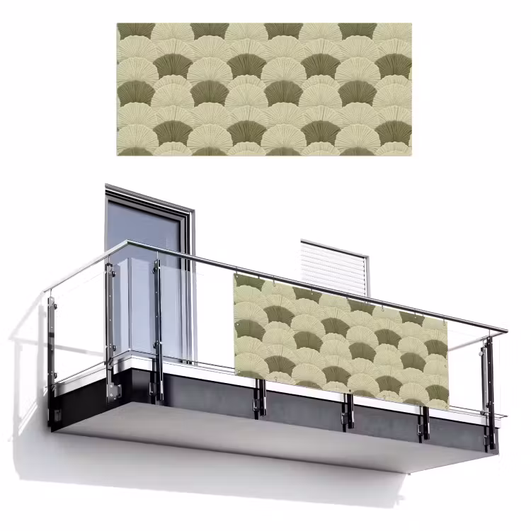 Brise-vue balcon - Feuilles - Texture - Vert — 1