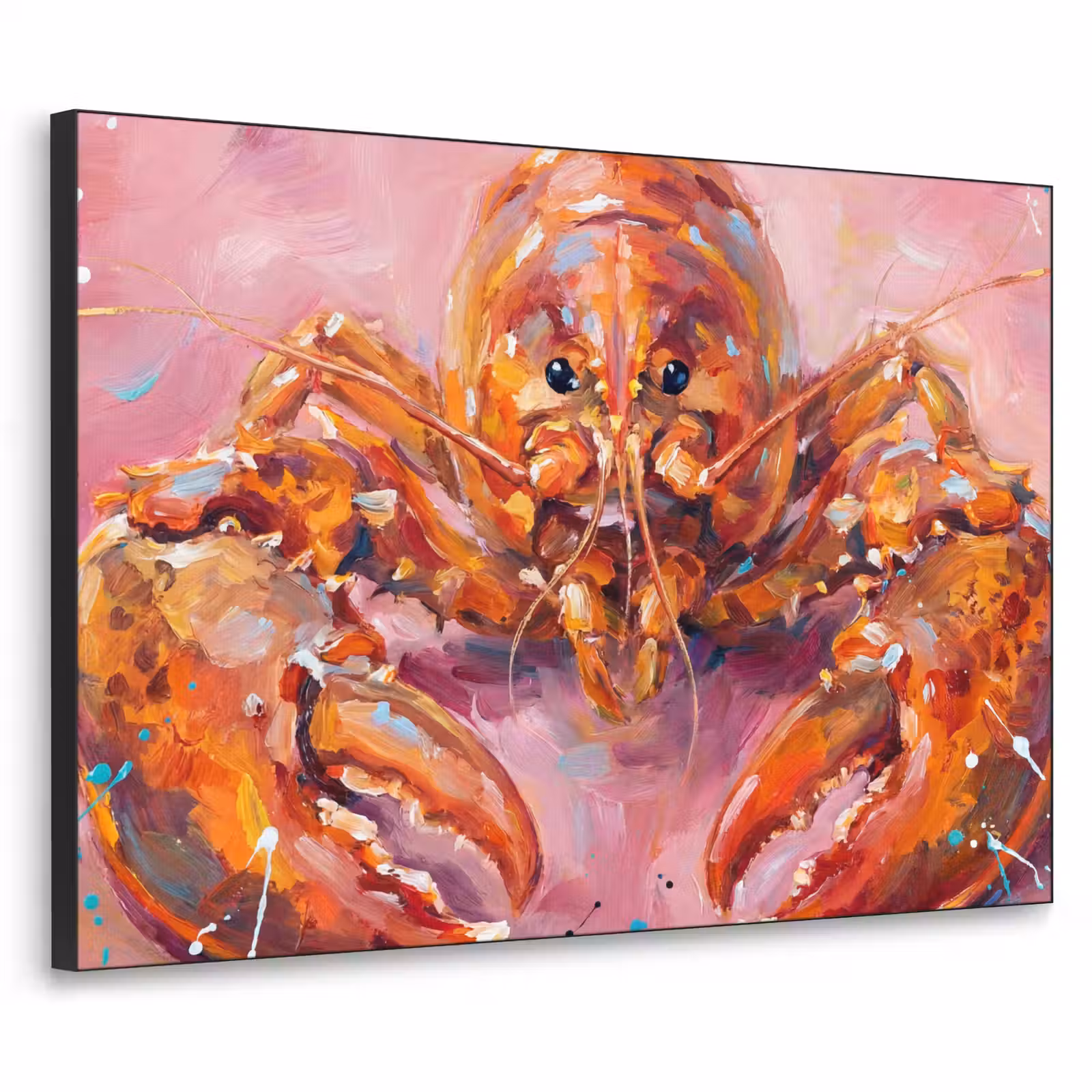 Art Frame - Vie marine - Homard - Spatters - Abstrait - Rose — 1