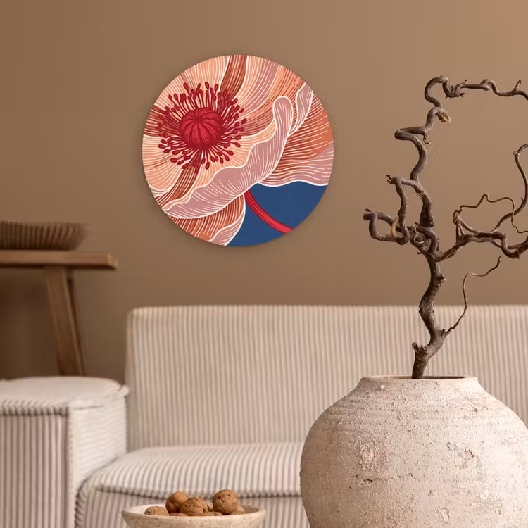 Cercle mural - Plexiglas - Fleurs - Moderne - Abstrait — 2
