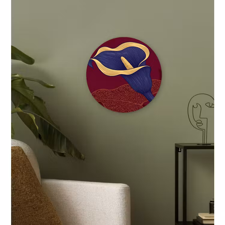 Cercle mural - Plexiglas - Fleurs - Moderne - Violet — 3